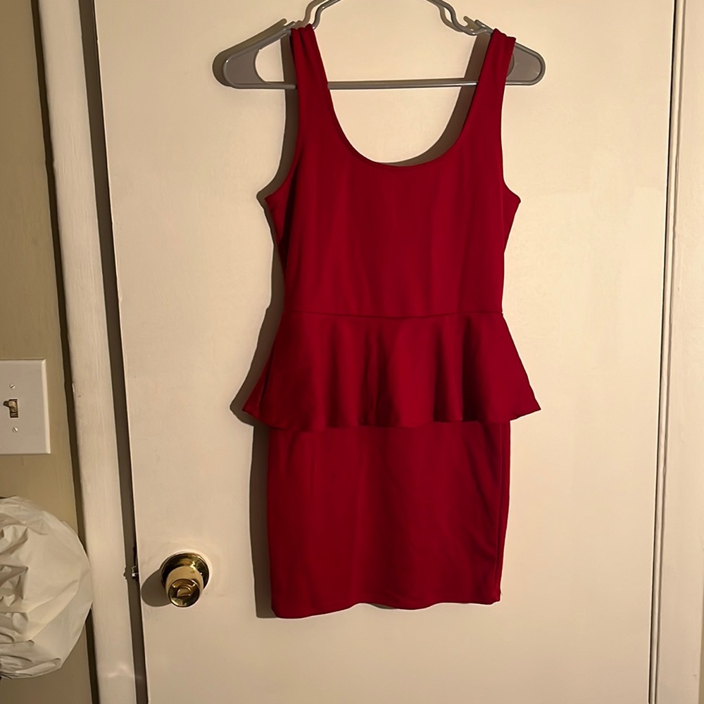 Red cocktail dress